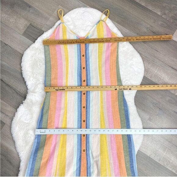 Billabong Lucky Us Striped Sleeveless Midi Dress Pastel Multi Large - Picture 16 of 16